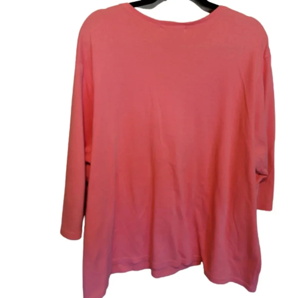 Tri-Mountian Coral 3/4 sleeve t-shirt - Picture 3 of 8